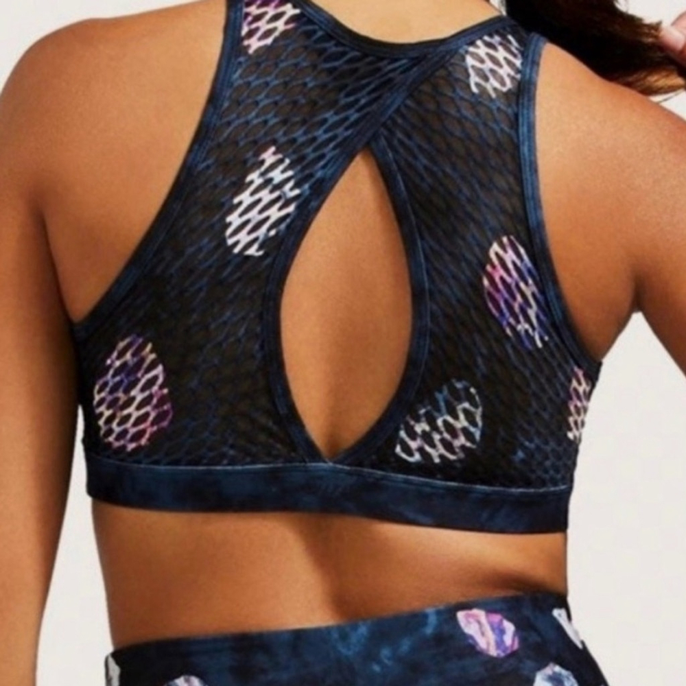 Wear It To Heart x Peloton Asteroid High Neck Bra Sz S Blue EUC